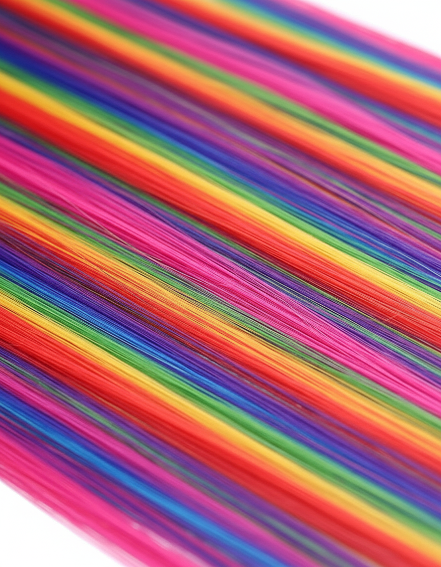 Funky Color I-Tip Organic Hair Extensions  24" Length Premium Salon Quality
