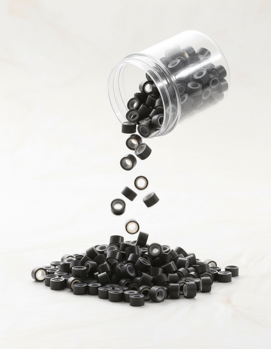 Silicone Lined Micro Ring Beads for Hair Extensions  – 5mm  (500pcs)
