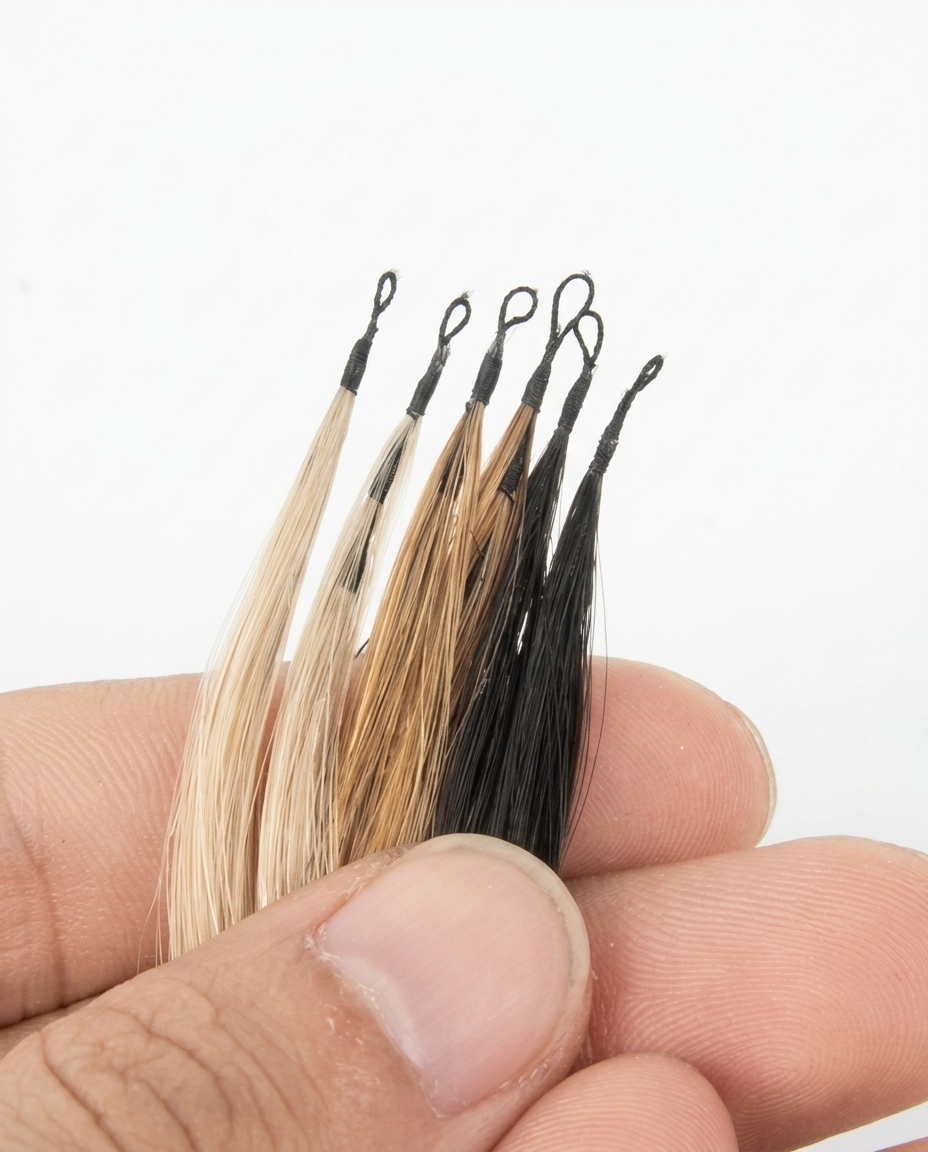 Invisible Hand Tied Feather Hair Extensions – 100% organic Human Hair (100 Strands)