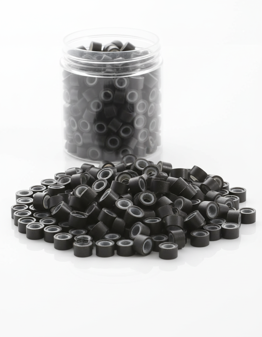 Silicone Lined Micro Ring Beads for Hair Extensions  – 5mm  (500pcs)