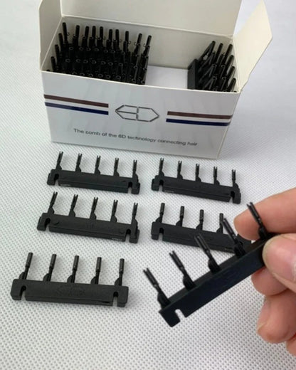 6D Clip Box Hair Extension Connectors (C-Buckles) – Replacement Connectors for 6D Extension Machine (40 pcs)